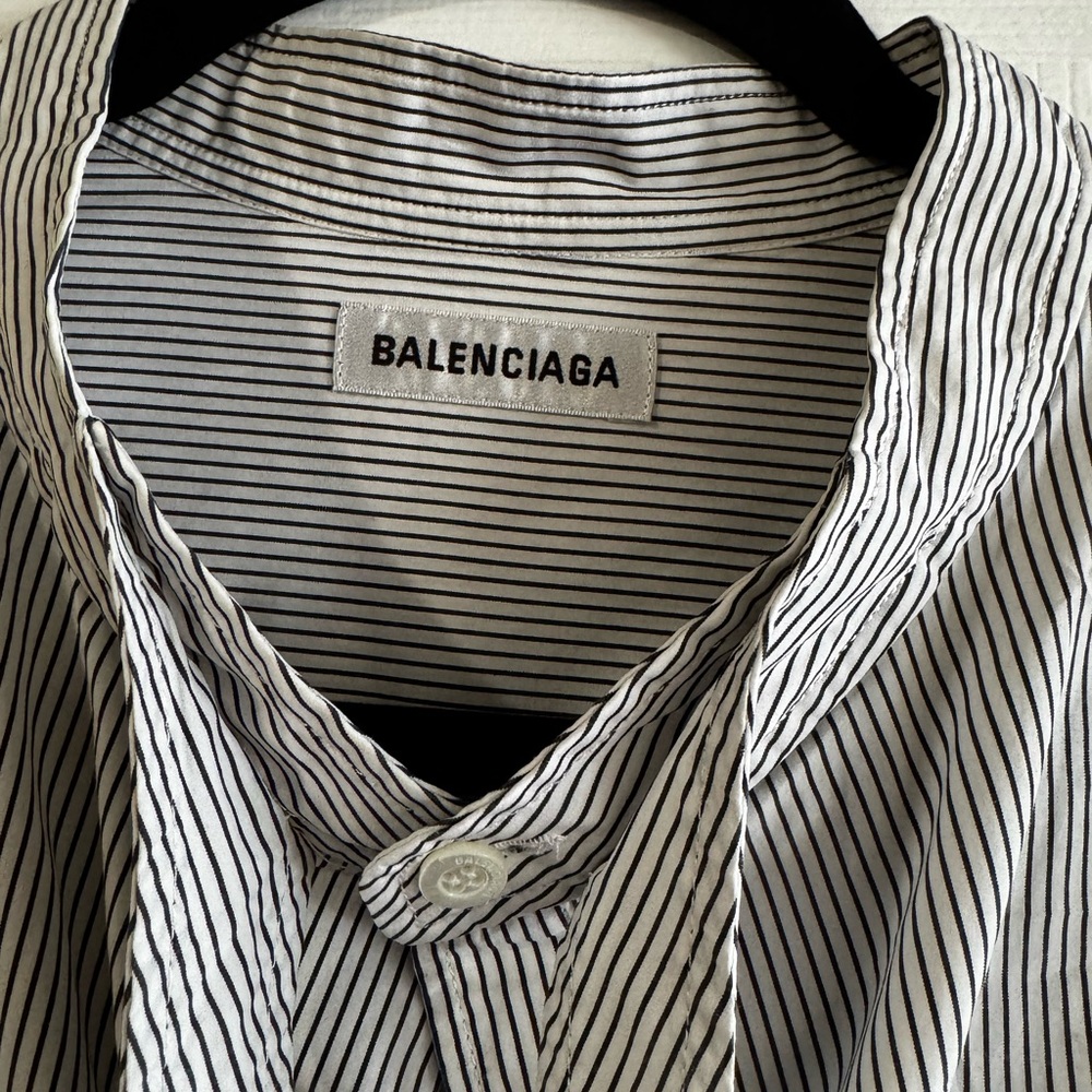 Balenciaga Monochrome Striped Button Down Shirt oversized - Picture 4 of 12